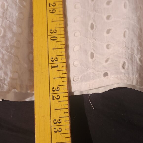 G1 So pretty Calvin Klein cotton eyelet dress, lined, back zip lovely 4 summer - Picture 11 of 11